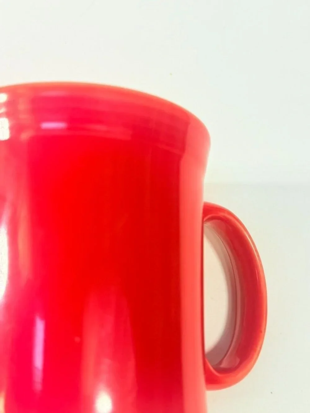 Coffee Tea Mug Cup Scarlet Red Fiesta Ware 8oz 3 5/8 in Homer Laughlin Vintage - Picture 14 of 16